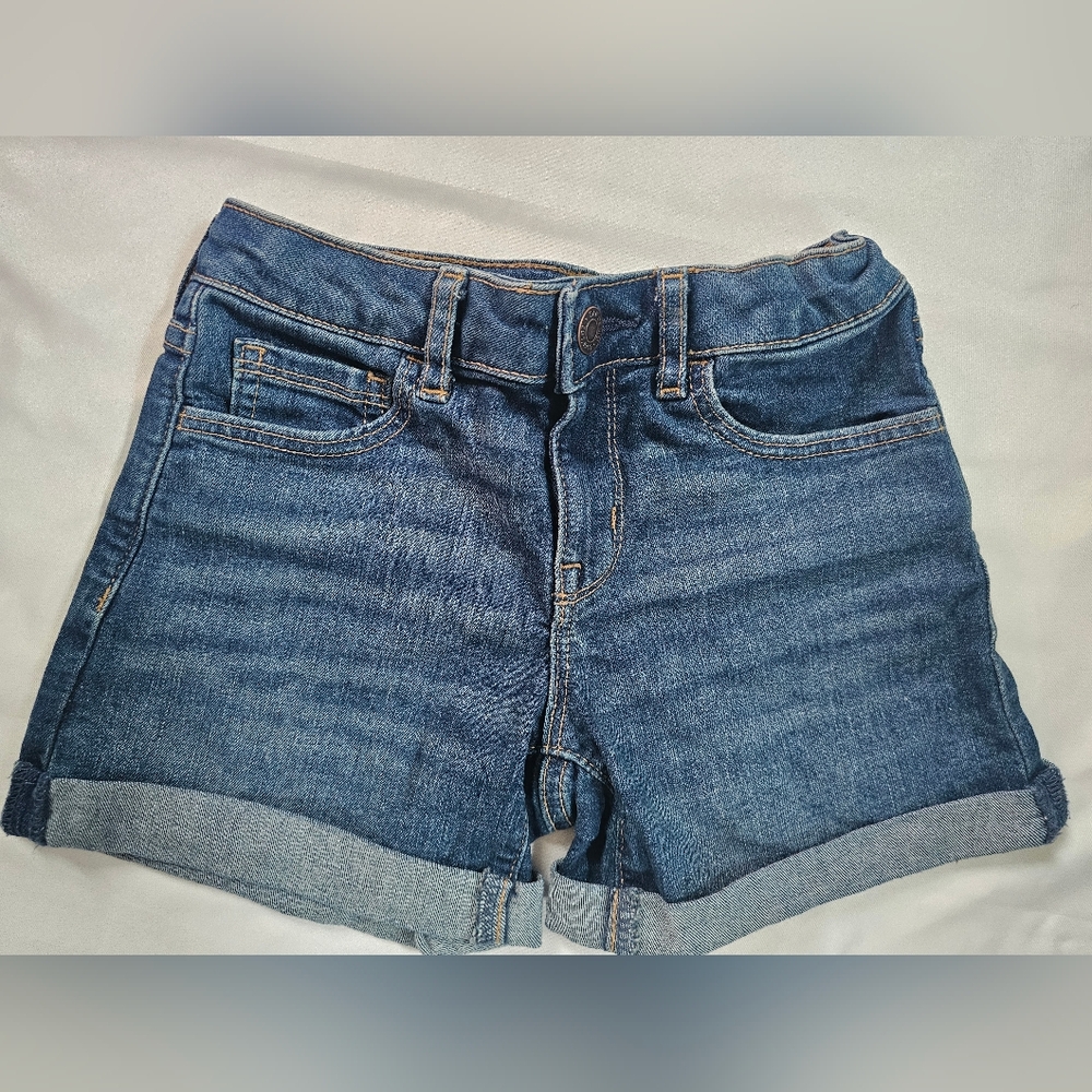 Gap Kids Midi Denim Cuffed Shorts - Size 7